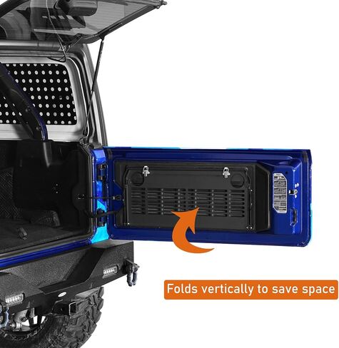 Hooke Road Wrangler JL Tailgate Table Overland Camping Desk لـ 2018-2026 Jeep Wrangler JL JLU، رف تخزين منظم للملحقات الخارجية in Kuwait