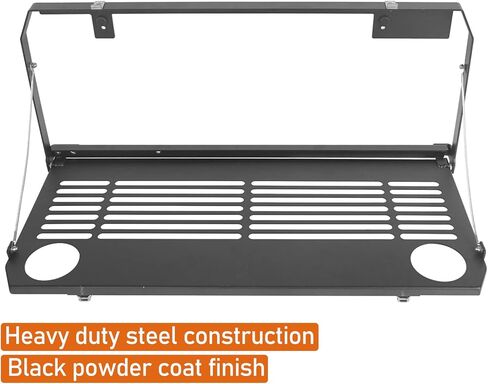 Hooke Road Wrangler JL Tailgate Table Overland Camping Desk لـ 2018-2026 Jeep Wrangler JL JLU، رف تخزين منظم للملحقات الخارجية in Kuwait