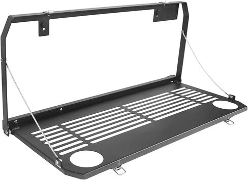 Hooke Road Wrangler JL Tailgate Table Overland Camping Desk لـ 2018-2026 Jeep Wrangler JL JLU، رف تخزين منظم للملحقات الخارجية in Kuwait