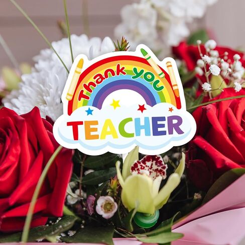 WorldBazaar Teacher Appreciation Cupcake Toppers 24 PCS Graduation Thank You Teacher Cupcake Decoration End of Year Grad Party Decorations in Kuwait