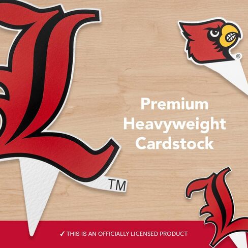 مجموعة أغطية الكب كيك وأغطية الكيك من جامعة صبار الصحراء من لويزفيل - UofL Cardinals 25 قطعة من لوازم حفلات الطعام والديكورات والتخرج ويوم اللعب in Kuwait