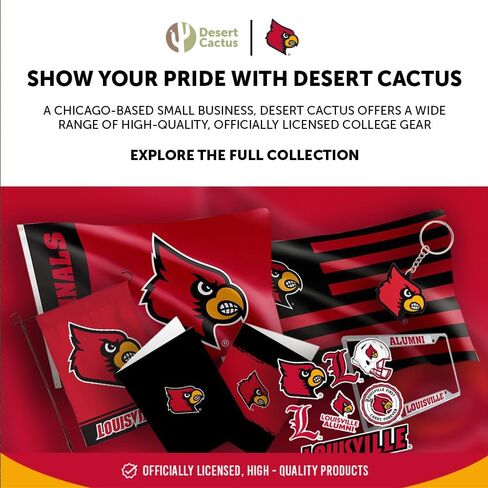 مجموعة أغطية الكب كيك وأغطية الكيك من جامعة صبار الصحراء من لويزفيل - UofL Cardinals 25 قطعة من لوازم حفلات الطعام والديكورات والتخرج ويوم اللعب in Kuwait