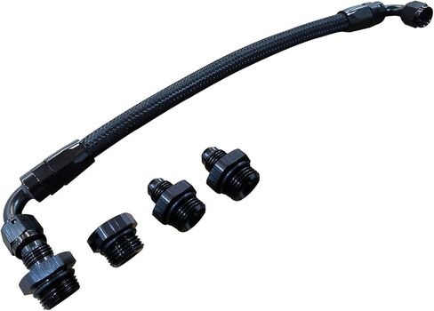 6AN -8ORB Fuel Rail Manifold Crossover Kit Fast Ls1 Ls6 Ls3 Lm7 Ls7 .Black in Kuwait