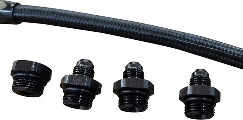6AN -8ORB Fuel Rail Manifold Crossover Kit Fast Ls1 Ls6 Ls3 Lm7 Ls7 .Black in Kuwait