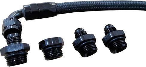 6AN -8ORB Fuel Rail Manifold Crossover Kit Fast Ls1 Ls6 Ls3 Lm7 Ls7 .Black in Kuwait