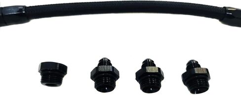 6AN -8ORB Fuel Rail Manifold Crossover Kit Fast Ls1 Ls6 Ls3 Lm7 Ls7 .Black in Kuwait
