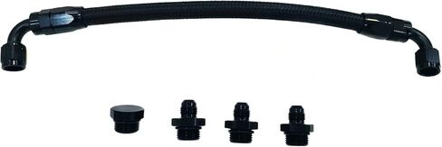6AN -8ORB Fuel Rail Manifold Crossover Kit Fast Ls1 Ls6 Ls3 Lm7 Ls7 .Black in Kuwait