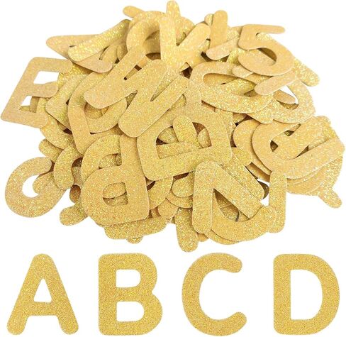 SYLVASS 72Pcs Glitter Iron-on Letters and Numbers Patches for Clothing Backpack Hats Shirts Jeans Bags, DIY Accessories-Black in Kuwait