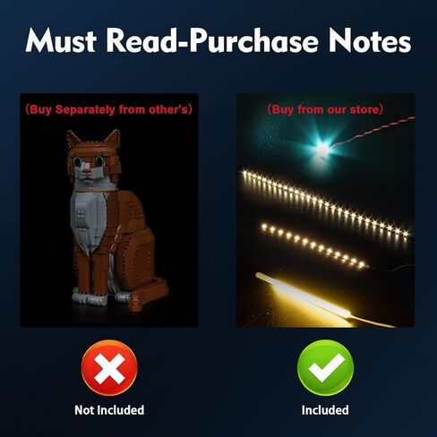 BrickBling LED Light Compatible with Lego Orange Cat, Creative Lighting Compatible with Lego 21376- Not Come with Model in Kuwait