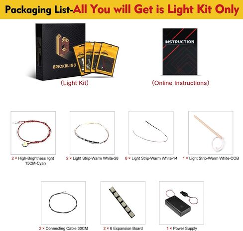 BrickBling LED Light Compatible with Lego Orange Cat, Creative Lighting Compatible with Lego 21376- Not Come with Model in Kuwait