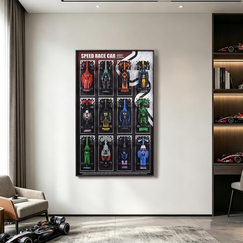 Display Wallboard for Lego Speed Champions Ultimate Formula 1 Collector's Pack, Wall Mount for Lego Collectible F1 Model Car Kit (Car Not Included) in Saudi Arabia
