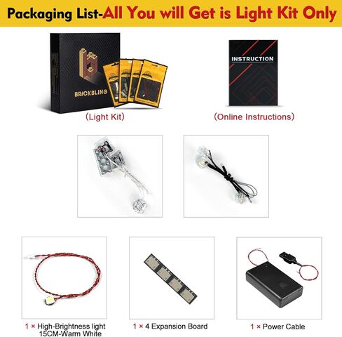BrickBling LED Light Only, Compatible with Lego Creator 3 in 1 Floral Decor Perfume Bottle 31383-Not Come with Model in Kuwait