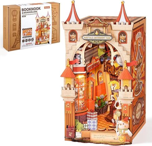 مجموعة Rolife Book Nook Kit مع أضواء متدفقة وطاقة من النوع C - حديقة ملاهي خيالية TGB17 - مجموعة بيت الدمى المصغرة DIY - لغز خشبي ثلاثي الأبعاد وهدية مثالية لمحبي الكتب in Kuwait