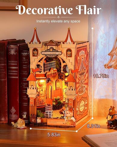 مجموعة Rolife Book Nook Kit مع أضواء متدفقة وطاقة من النوع C - حديقة ملاهي خيالية TGB17 - مجموعة بيت الدمى المصغرة DIY - لغز خشبي ثلاثي الأبعاد وهدية مثالية لمحبي الكتب in Kuwait