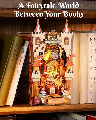 مجموعة Rolife Book Nook Kit مع أضواء متدفقة وطاقة من النوع C - حديقة ملاهي خيالية TGB17 - مجموعة بيت الدمى المصغرة DIY - لغز خشبي ثلاثي الأبعاد وهدية مثالية لمحبي الكتب in Kuwait