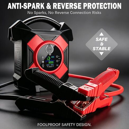 Heavy Duty Truck Jump Starter: 30000A,12V Semi Truck Jump Starter,64000 MAH, Starts Diesel & Gasoline Engines up to 50 L,-40°F to140°F,Essential Emergency Tool for Commercial Vehicl [2026 Upgraded] in Saudi Arabia