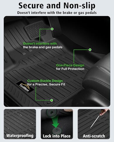 سجادات أرضية مناسبة لـ Forester Hybrid 2025 2026، سجادة صندوق السيارة مع مسند الظهر، جميع الأحوال الجوية TPE المطاطية، بطانة البضائع الخلفية، مجموعة كاملة لملحقات Forester 2025 Plug-in Hybrid، أسود in Kuwait