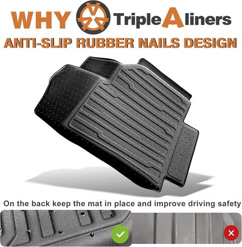 سجادات أرضية TripleAliners متوافقة مع 2025+ Tesla Model Y Juniper Standard Accessories TPE مجموعة كاملة من بطانة الأرضية تغطية كاملة لجميع الأحوال الجوية بطانة البضائع المضادة للانزلاق تناسب مخصص (للزخرفة القياسية فقط) in Kuwait