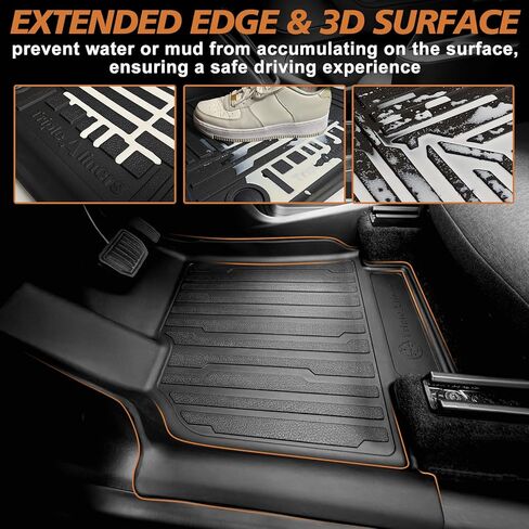 سجادات أرضية TripleAliners متوافقة مع 2025+ Tesla Model Y Juniper Standard Accessories TPE مجموعة كاملة من بطانة الأرضية تغطية كاملة لجميع الأحوال الجوية بطانة البضائع المضادة للانزلاق تناسب مخصص (للزخرفة القياسية فقط) in Kuwait
