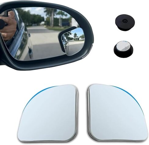 2PCS Blind Spot Mirror, Fan Shaped HD Blindspot Mirror with 360° Adjustment, Frameless Convex Rear View Mirror for Car, Van, SUV and Trucks in Saudi Arabia