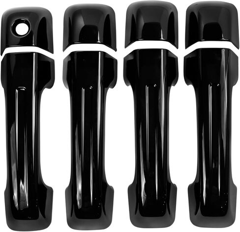 Barong for Dodge Ram 1500 2019-2025 ملحقات غطاء مقبض الباب حواف خارجية حماية المقبض أسود لامع (ث/س فتحة ذكية، وليس لـ 1500 كلاسيكي) in Kuwait