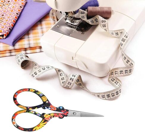 Precision Craft Snips, Sharp Embroidery & Thread Cutting Tool with Protective Cover, Black Floral in Kuwait