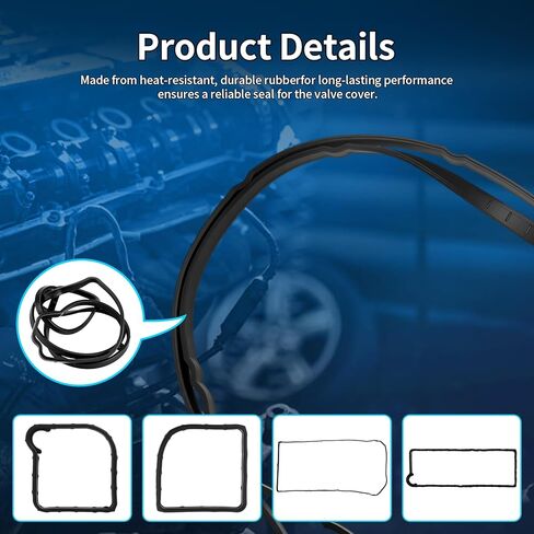 VS50639R1 Valve Cover Gasket Set Fits for 2004-2020 Ford Escape Focus Fusion Ranger Transit Connect, 2004-2017 Mazda 3 5 6, MX5 Miata, 2005-2011 Mercury Mariner, 2.0L 2.3L 2.5L, Replace 1S7Z-6584-BA in Kuwait