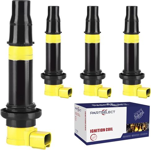 Ignition Coil Pack F6T558 Replacement for Yamaha 02-06 YZF R1, 03-07 YZF R6, 06-14 FZ1, 09-16 Vmax 1700, 2015 FZS1, 2003-2007 R6 5PW-82310-00-00 2C0-82310-00-00 4PCS in Kuwait