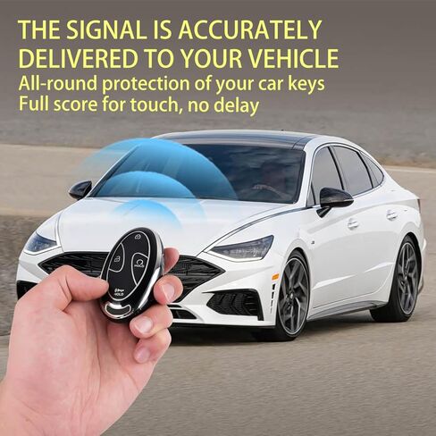 WJS Key Fob Cover, Car Key Case Shell Protector Compatible with 2023-2026 Hyundai Tucson Elantra Santa Fe Kona Sonata IONIQ 6 Grandeur GN7 (Black) in Saudi Arabia