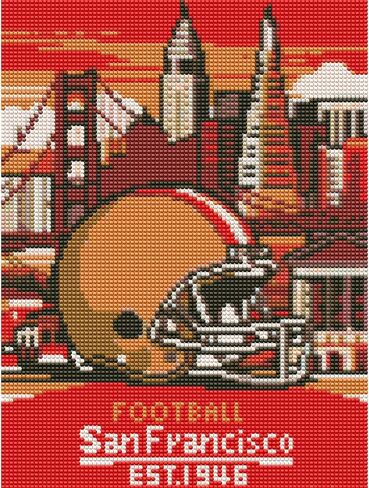 49ers Diamond Art Kits for Adults, 5D DIY Football Diamond Painting Kits for Beginner, Super Bowl Diamond Dots Full Drill Crafts for Gem Art Dot Art for Adults Home Wall Decor for Teens 12x16 inch in Saudi Arabia