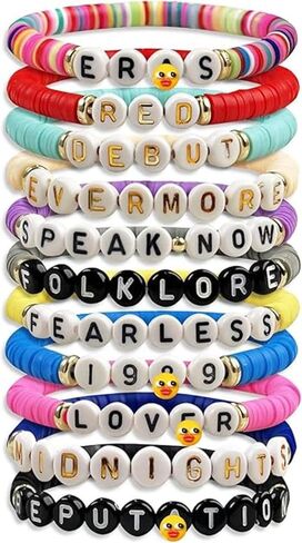 Friendship Bracelet Speak Now Fearless Bracelet Album Inspired Bracelet for Concert Outfit Gifts (11PCS) in Saudi Arabia