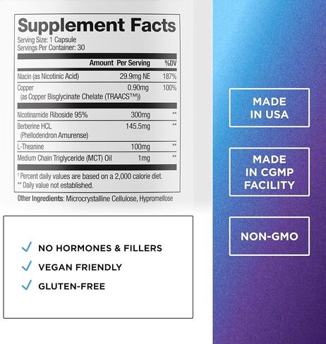 DR. EMIL NUTRITION NAD+ Boost - Nicotinamide Riboside Supplement for Longevity, Healthy Aging & Cellular Regeneration - NAD Supplement with with Berberine, L-Theanine & Niacin Twin Pack in Saudi Arabia
