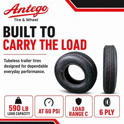 Set of 2 Antego ATW-057 6 ply 480-8 4.80-8 Load Range C Tires Only in Kuwait