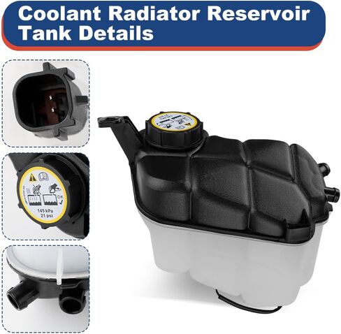 Coolant Radiator Reservoir Tank Compatible with Land Rover LR2 Range Rover Evoque Volvo S60 S80 V60 XC60 XC70 Coolant Overflow Expansion Bottle with Cap and Sensor Replacement for LR024296 in Kuwait