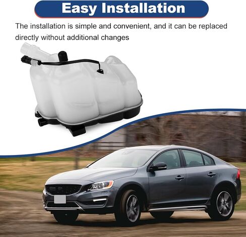 Coolant Radiator Reservoir Tank Compatible with Land Rover LR2 Range Rover Evoque Volvo S60 S80 V60 XC60 XC70 Coolant Overflow Expansion Bottle with Cap and Sensor Replacement for LR024296 in Kuwait