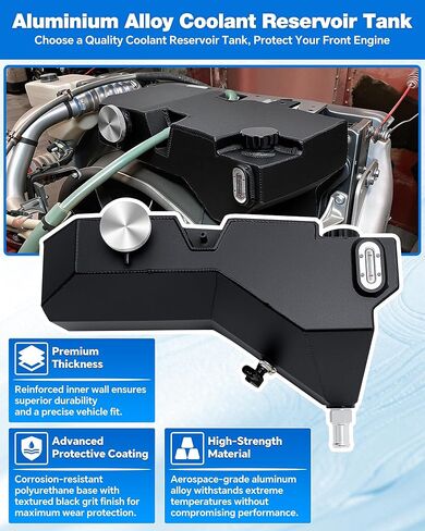 603-5403 Engine Coolant Reservoir Tank with Sensor & Cap for Kenworth Peterbilt Trucks W900 T800 T660 T600 389 388 384 382 377 365 348 Replace# 6035403 N5346001 T1673008, Aluminium Alloy in Saudi Arabia
