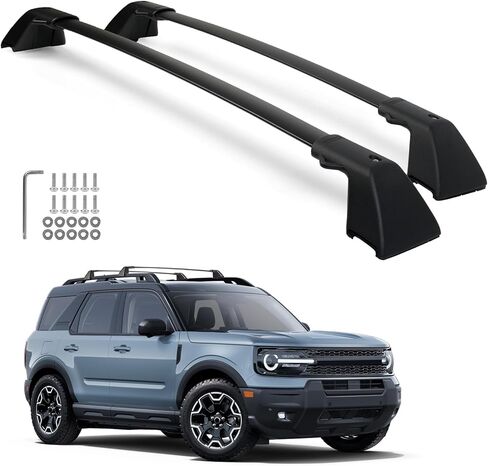 قضبان متقاطعة لحامل السقف بوزن 265 رطلًا لقاعدة Ford Bronco Sport (على الطريق)/Bigbend 2021-2025 & Outer Banks 2021 & Heritage Edition 2023، قضبان متقاطعة لحامل السقف للدراجات، الكاياك، البضائع، حامل البضائع، لوح التزلج in Kuwait