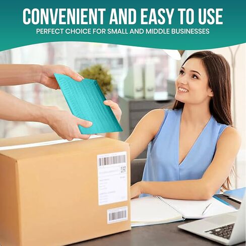 Levex - #0000 4" x 6" [500 Pack] Teal Poly Bubble Mailers, Padded Envelope Mailers, Packing Envelope & Mailing Bags for Shipping in Saudi Arabia