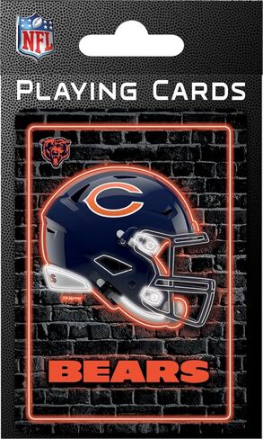 Masterpieces Officially Licensed NFL Chicago Bears Neon-Styled Playing Cards - 54 Card Deck for Adults in Kuwait