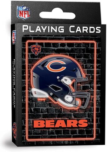 Masterpieces Officially Licensed NFL Chicago Bears Neon-Styled Playing Cards - 54 Card Deck for Adults in Kuwait