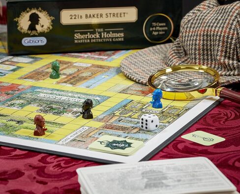 Gibsons 221B Baker Street Mystery Board Game – Solve 75 Sherlock Holmes Crimes. Ages 10+, 2–6 Players. Family & Party Strategy Game Night Fun in Saudi Arabia