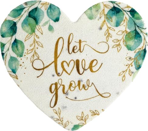 50pcs Large Heart-Shaped Seed Paper – Printed Let Love Grow, Writable & Plantable Wildflower, Mom's Gift for Mother’s Day, Use for Wedding, Heart Party Favors & Easter Decorations in Saudi Arabia