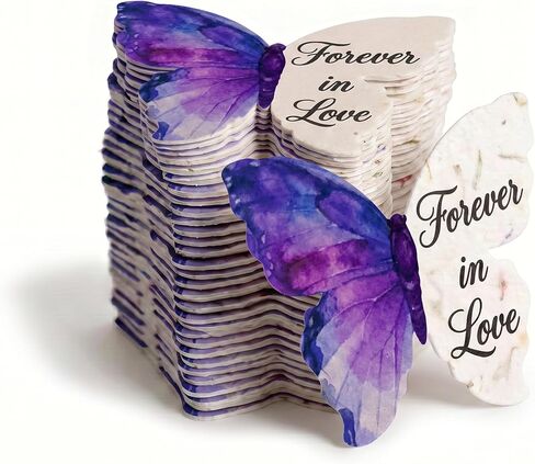 50pcs Large Heart-Shaped Seed Paper – Printed Let Love Grow, Writable & Plantable Wildflower, Mom's Gift for Mother’s Day, Use for Wedding, Heart Party Favors & Easter Decorations in Saudi Arabia