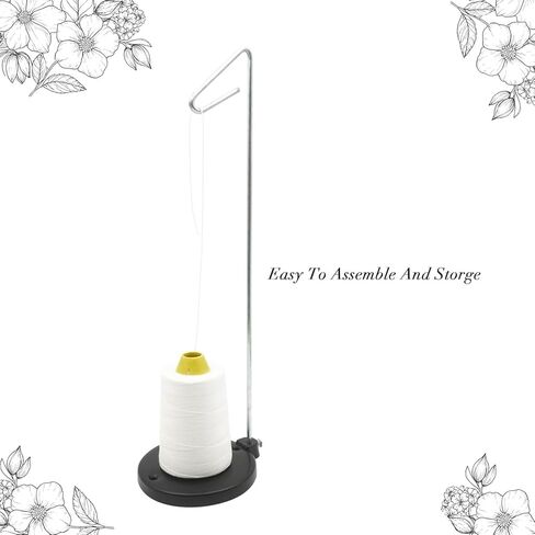 Single Thread Stand Large Spool, Full Metal Stable &Adjustable Thread Stand, Universal Single Cone and Spool for Sewing and Embroidery Machines in Saudi Arabia