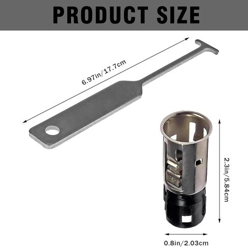 Car Cigarette Lighter Socket, Cigarette Lighter Splitter, Cigarette Lighter Base with Disassembly Tool, Replacement for 25776667 J42059 25774623, Universal for Most Car Models in Kuwait