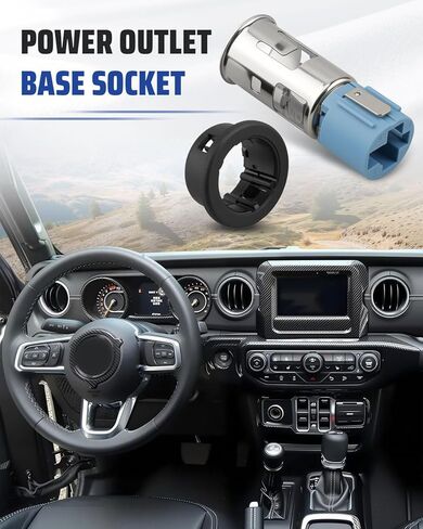 Power Outlet Lighter Socket Fit for Dodge Ram 1500 2500 3500 Caravan Charger Challenger Avenger Chrysler 300 Sebring, Replace 4685590 4685590AB in Saudi Arabia