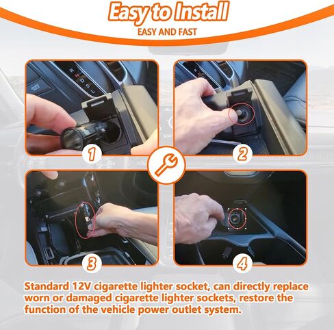 39624-T5A-J01 Car Cigarette Lighter Socket 12V Fit for Honda 2014-2025 Power Outlet Port Replace 39624T5AJ01 in Saudi Arabia