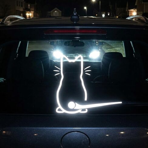 Car Decals Vinyl Art Stickers for Vehicle Exterior Cute Cat Design, Waterproof & Sunscreen, Easy to Apply & Remove, Personalized Decor for Car Window, Bumper, Laptop, Mug in Saudi Arabia