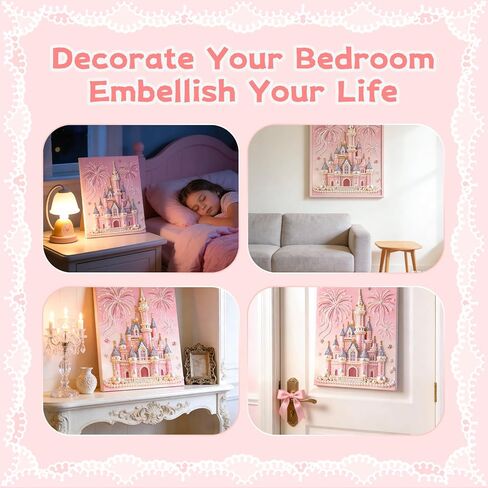 2026 New DIY Castle Beaded Art Kit - Castle Pearl Painting Kit, Plastic Pearl Art Craft for Adults and Beginners, Home Wall Decor, Valentine's Day Gift in Kuwait