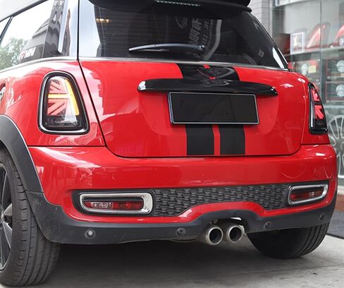 الجبهة الخلفية ضوء الجفن إطار مصبغة لميني كوبر R55 R56 R57 JCW نمط أسود لامع in Kuwait